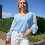 Zeagoo Women's Blouses Dressy Casual V Neck Top