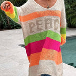 Zeagoo Women's Bohemian Casual Pullover Sweater Dress