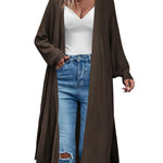 Zeagoo Women's 2023 Fall Winter Oversized Cardigan Long Sleeve Split Open Front Sweater Chunky Knit Long Duster