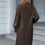 Zeagoo Women's 2023 Fall Winter Oversized Cardigan Long Sleeve Split Open Front Sweater Chunky Knit Long Duster