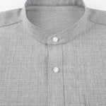 Long Sleeve Textured Stand Collar Shirt
