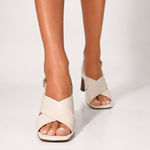 Colleen Cross-Strap Sandals