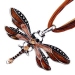Crystal Dragonfly Pendant Necklace