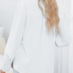 Zeagoo Printed Lantern Long Sleeve Blouse