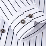 Long Sleeve Stripe Pocket Button Up Shirt
