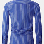 Long Sleeve Stripe Pocket Button Up Shirt