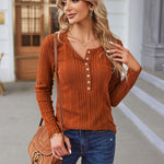 Zeagoo Sweaters Ribbed Knit Long Sleeve Henley Shirts
