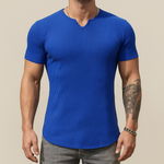 Men's Slim Fit V-Neck Sports T-Shirt