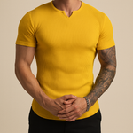 Men's Slim Fit V-Neck Sports T-Shirt