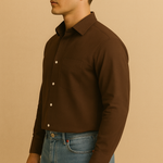 Cocoa Luxe Button-Down Shirt