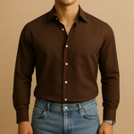 Cocoa Luxe Button-Down Shirt
