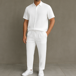 Men's Button Front Shirt & Drawstring Pocket