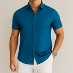 Men's Business Casual Solid Color Short Sleeve Shirt