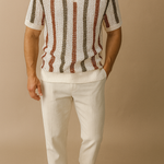 Striped Polo Trouser Set