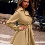 Zeagoo Double-Breasted Thick Wool Coat Jacket