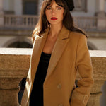 Zeagoo Double-Breasted Thick Wool Coat Jacket
