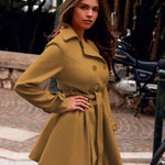 Zeagoo Double-Breasted Thick Wool Coat Jacket