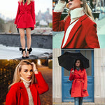 Zeagoo Double-Breasted Thick Wool Coat Jacket