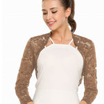 Zeagoo Women's Bolero Shrugs Crochet Lace Open Cardigan