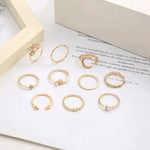 Boho™ | Silver and Gold Ring Set (10 Pairs)