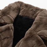 Faux Fur Notch Lapel Jacket