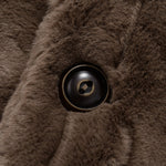 Faux Fur Shawl Collar Long Line Coat