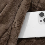 Faux Fur Shawl Collar Long Line Coat
