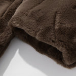Faux Fur Shawl Collar Long Line Coat