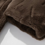 Faux Fur Notch Lapel Jacket