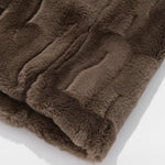 Faux Fur Shawl Collar Long Line Coat