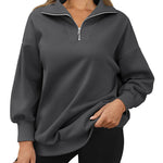 Zeagoo Women Sweatshirts Quarter Zip Stand Collar Pullovers Fleece Workout Hoodies Y2K Clothes