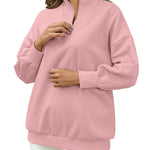 Zeagoo Women Sweatshirts Quarter Zip Stand Collar Pullovers Fleece Workout Hoodies Y2K Clothes