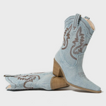Rustic Denim Boots