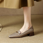 Aveline Genuine Leather Heels