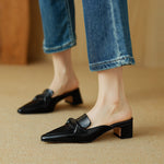 Victoria Leather Mules