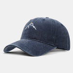 Mountain Embroidered Washed Distressed Baseball Cap