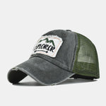 Mountain Patch Embroidery Distressed Baseball Cap