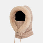 Drawstring Plush Warm Balaclava Hat