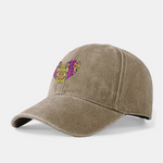 Colorful Leopard Heart Print Washed Baseball Cap