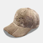 Fashion Warm Fleece-Lined Letter R Baseball Cap