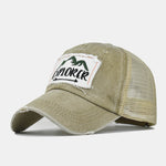 Mountain Patch Embroidery Distressed Baseball Cap