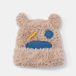 Fluffy Bear Ear Design Cute Beanie Hat Suitable For Autumn Winter