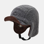 Winter Thickened Plush Warm Earflap Hat Reversible Design For Wearing On Both Sides