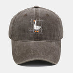 Funny Silly Goose Embroidered Washed Baseball Cap