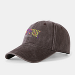 Leopard New York Print Washed Baseball Cap