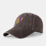 Colorful Leopard Heart Print Washed Baseball Cap