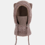 3-in-1 Fleece Lined Balaclava Knit Hat With Scarf Face Mask