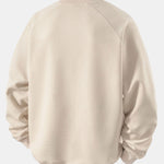 Relax Fit Waffle Crew Neck Sweatshirt