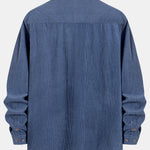 Long Sleeve Corduroy Pocket Button Up Shirt