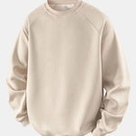 Relax Fit Waffle Crew Neck Sweatshirt